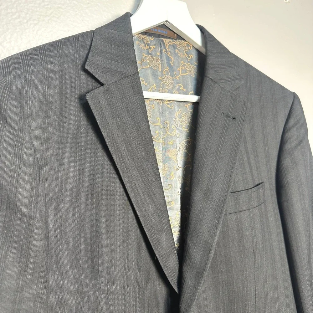 Ted Baker Endurance Mens Blazer Black Pinstripe Two Button Suit Jacket 40R
